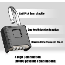 Cadenas Resistente Diyife à Code Caché, Extérieur Étanche