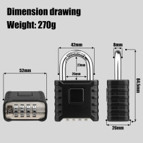 DIYife Heavy Duty Outdoor Padlock, Weatherproof, Hidden Password Lock