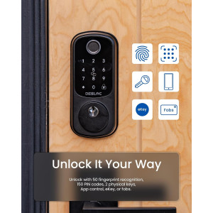 DESLOC Smart Door Lock B200 – Keyless, Fingerprint & App Control
