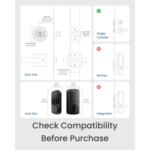 DESLOC Smart Door Lock B200 – Keyless, Fingerprint & App Control