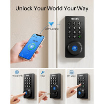 Serrure Connectée Philips Wi-Fi - Entrée Sans Clé & Alexa