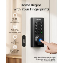 Philips Wi-Fi Smart Door Lock with Alexa, App & Fingerprint Access