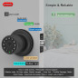 Smart Waterproof Keypad Door Lock, 50 User Codes, Auto Lock, Matte Black Finish