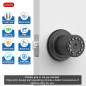 Smart Waterproof Keypad Door Lock, 50 User Codes, Auto Lock, Matte Black Finish