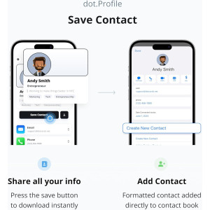 dot. Band : Carte de Visite Digitale Compatible iPhone & Android