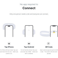 dot. Band - Carte de Visite Numérique Bracelet Compatible iPhone & Android (Noir)