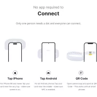 dot. Band - Carte de Visite Numérique Bracelet Compatible iPhone & Android (Noir)