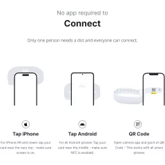 dot. Band - Carte de Visite Numérique Bracelet Compatible iPhone & Android (Noir)
