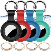 4Pack Airtag Holder Case with Keychain - Waterproof, Shockproof GPS Cover