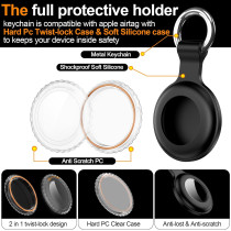 4Pack Airtag Holder Case with Keychain - Waterproof, Shockproof GPS Cover