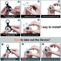 4Pack Airtag Holder Case with Keychain - Waterproof, Shockproof GPS Cover
