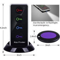 Reyke Key Finder – 80dB+ RF Tracker, 131ft Range, 1 Transmitter & 4 Receivers