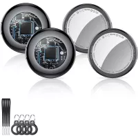 2025 Air Tracker Tags Apple MFi Certifié (iOS) – Pack de 4, Localisateur Bluetooth, Batterie Remplaçable