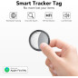 2025 Apple MFi Certified Air Tracker Tags (4 Pack) - Bluetooth Find My Key Finder with Replaceable Battery for iOS