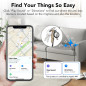 2025 Apple MFi Certified Air Tracker Tags (4 Pack) - Bluetooth Find My Key Finder with Replaceable Battery for iOS