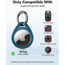 UNBREAKcable AirTag Holder 4-Pack - Secure, Waterproof TPU Case with Keychain