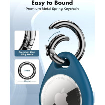 UNBREAKcable AirTag Holder 4-Pack - Secure, Waterproof TPU Case with Keychain