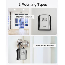 Puroma Portable Combination Lock Box – Secure Wall-Mounted Key Safe