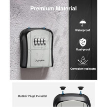 Puroma Portable Combination Lock Box – Secure Wall-Mounted Key Safe