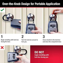 Master Lock 5400EC Outdoor Key Lock Box - Portable, Resettable Code