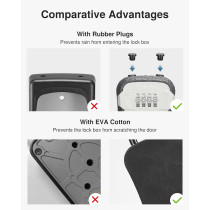 Boîte à clés Puroma verrouillable, murale et portable, grise