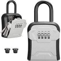 Puroma Key Lock Box - Wall Mount & Portable Security Lockbox, Gray
