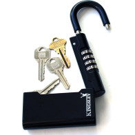 Kingsley Guard-a-Key Black Lockbox - Portable, Resettable Key Safe