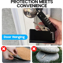 Kingsley Guard-a-Key Black Lockbox - Portable, Resettable Key Safe