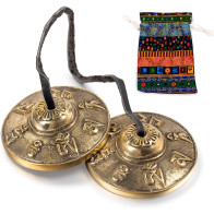 Boao Tibetan Tingsha Cymbals 6.3cm Meditation Chime Bells with Bag