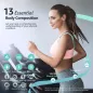 Balance Numérique Intelligente Corps & IMC 400lbs, Analyseur Composition Corporelle, Synchronisation Apps - Noir
