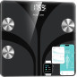 Digital Posture & Body Composition Scale, Smart BMI Weight Monitor, Syncs with Apps, 400lbs Capacity - Black