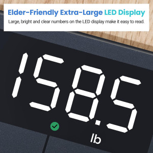 Etekcity Digital Bathroom Scale – Accurate to 0.05lb, LED Display, 400 lbs