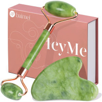 BAIMEI IcyMe Gua Sha & Jade Roller Set for Puffiness & Redness Relief