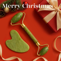 BAIMEI IcyMe Gua Sha & Jade Roller Set for Puffiness & Redness Relief