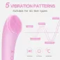 Brosse Nettoyante Visage PRITECH Rechargeable Silicone avec Massage Chauffant Vibrant Étanche Rose