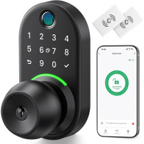 Yamiry Keypad Smart Door Lock with Knob – Fingerprint & Remote Passcode