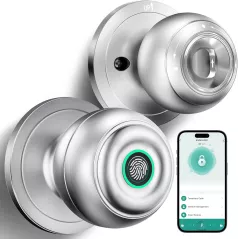 Serrure Biométrique Empreinte Digitale avec Application - Argent