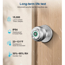 Smart Fingerprint Door Lock with App Control & Key | Keyless Entry