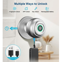 Smart Fingerprint Door Lock with App Control & Key | Keyless Entry