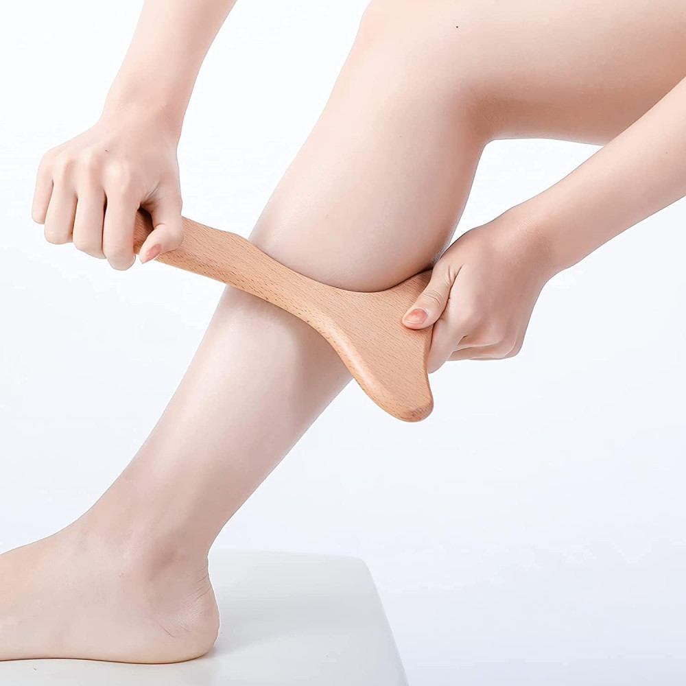 Wood Therapy Massage Tool 11x6in for Lymphatic Drainage & Muscle Release