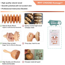 5-in-1 Wood Therapy Massage Tools for Pain Relief & Body Sculpting