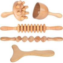 5-in-1 Wood Therapy Massage Tools for Pain Relief & Body Sculpting