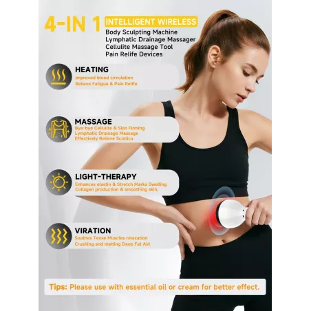 Appareil Massage Drainage Lymphatique Anti-Cellulite 4 en 1