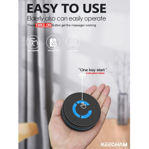 Tens Black Unit with 2 Pads | EMS Microcurrent Mini Massager for Pain Relief