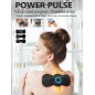 TENS Black Unit with 2 Pads - EMS Microcurrent Mini Massager, Low Frequency Muscle Stimulator & Pain Relief Device