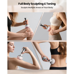 4-in-1 Lymphatic Drainage Massager for Cellulite, Stretch Marks & Body Sculpting