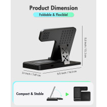 3-in-1 Wireless Charger Stand for iPhone, Apple Watch & AirPods