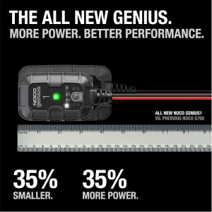 NOCO GENIUS1 1A 6V/12V Smart Battery Charger with Overcharge Protection