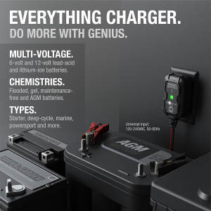 Chargeur Intelligent NOCO GENIUS1 1A 6V/12V pour Batteries