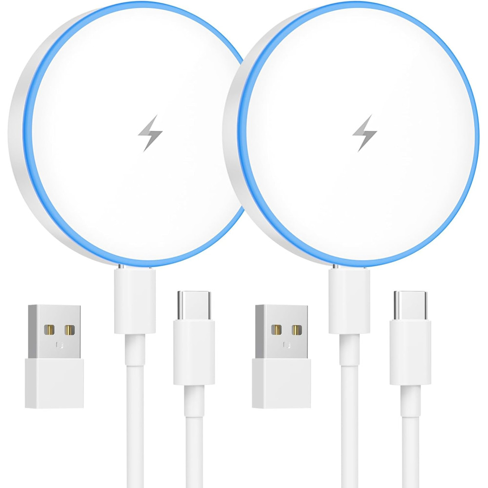 MagSafe Charger 2 Pack 15W Fast Wireless Charging Pad for iPhone & AirPods
